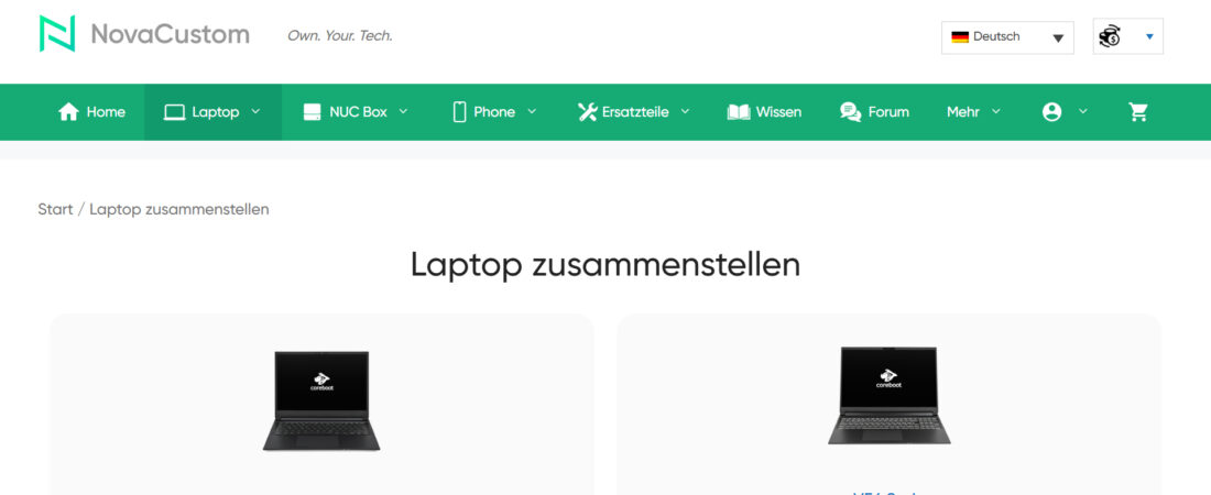 Laptop konfigurieren durch verschiedene Arten von Anwendungen