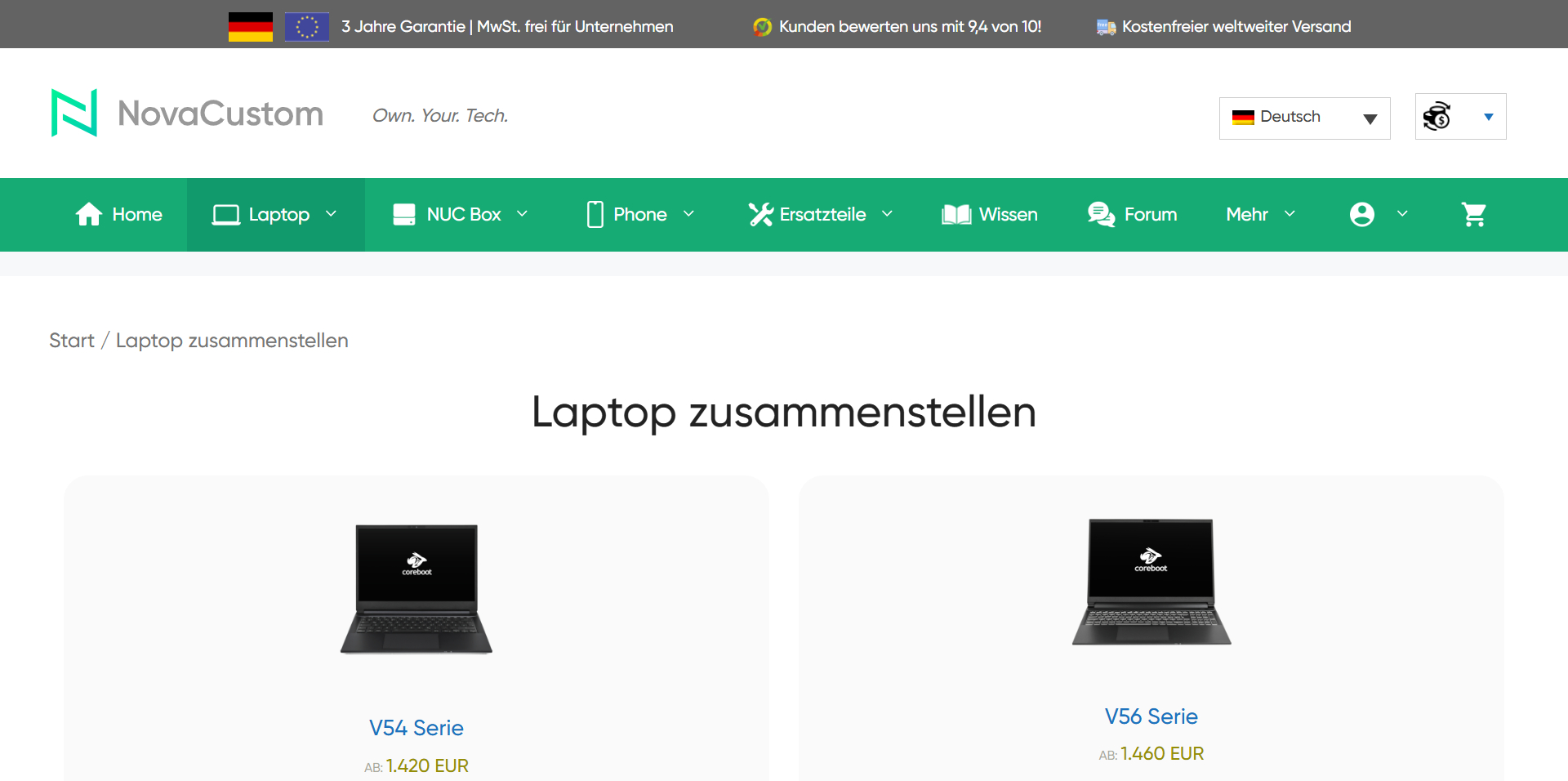 Laptop konfigurieren durch verschiedene Arten von Anwendungen