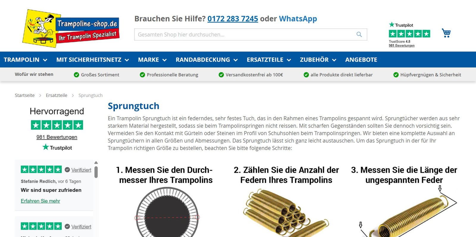 Wie groß sollte ein Trampolin sein?