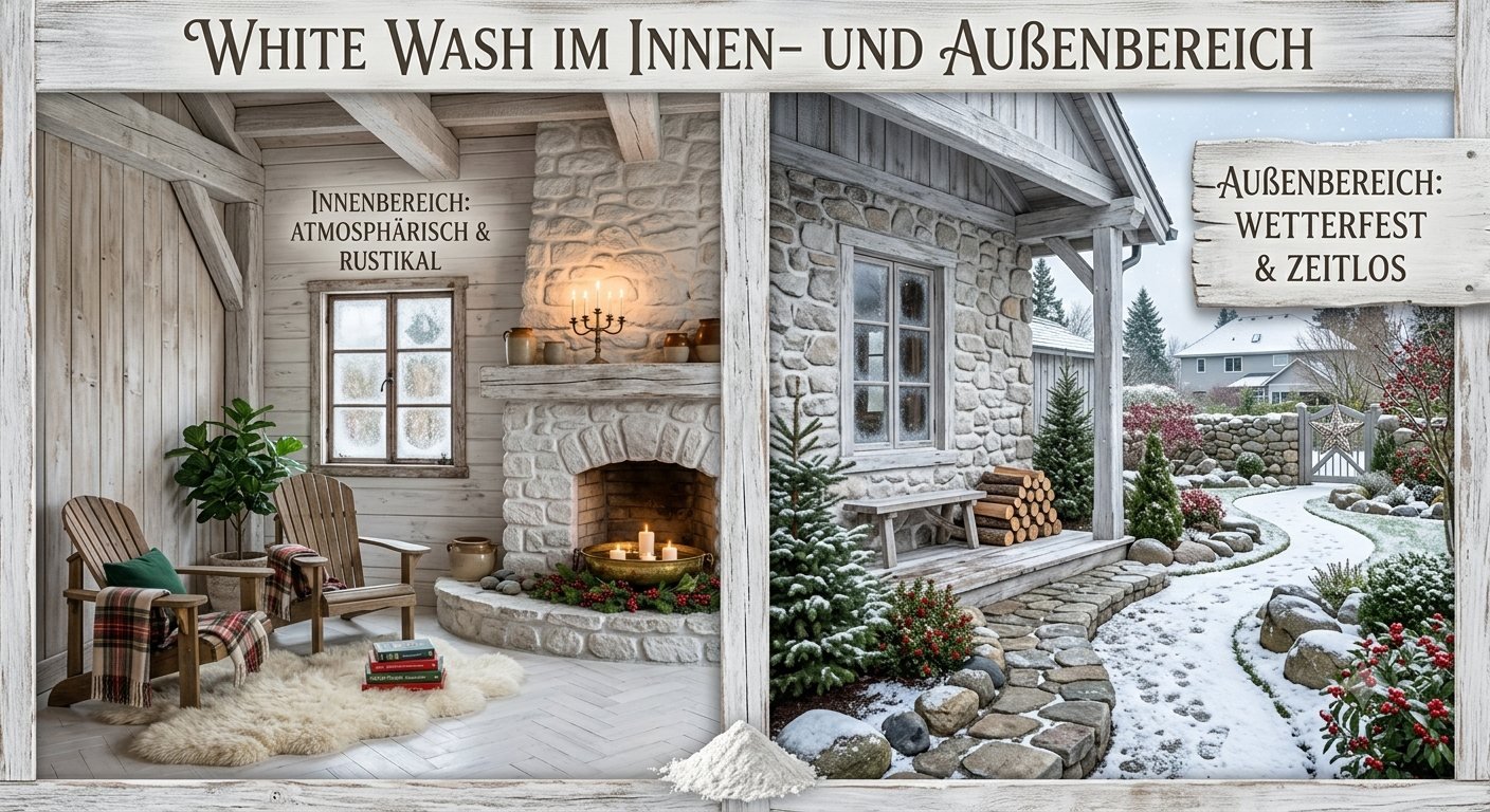 White Wash im Innen- und Außenbereich